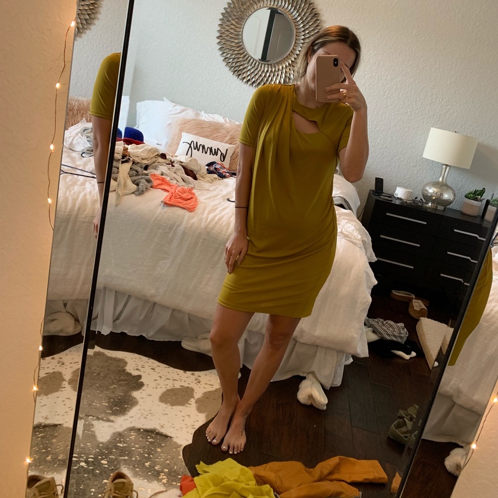Green cutout dress